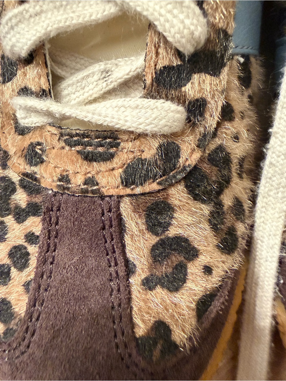 Gola Elan Leopard Print Low-Top Womens Sneaker Light Blue stripe size 6 - Picture 6 of 9
